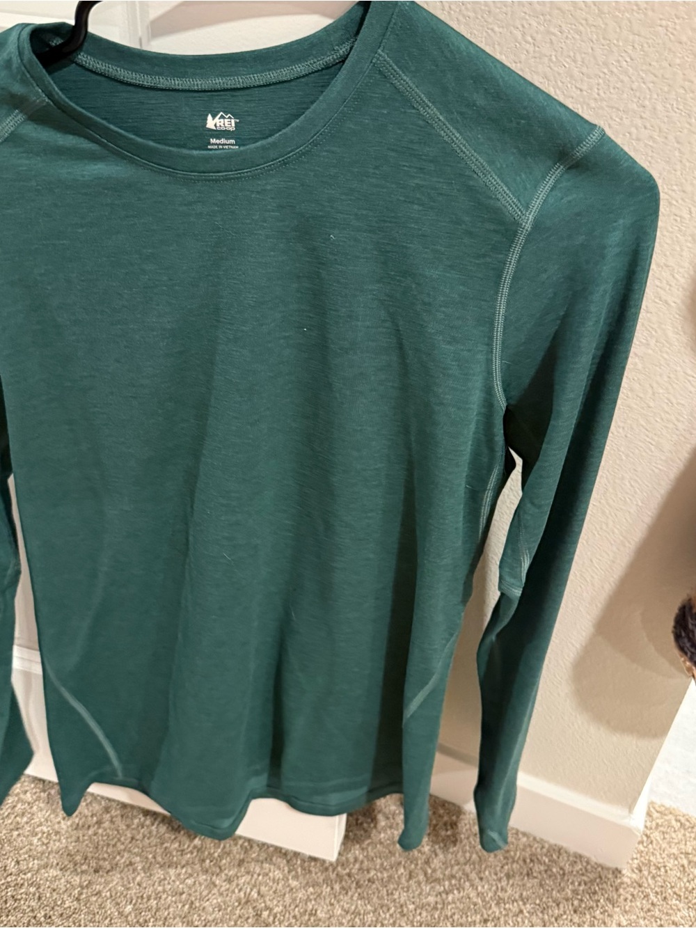 REI Women's Long Sleeve Tee in Deep Teal Green